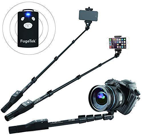 Duplicatie Langskomen Verstikkend Fugetek 49″ Selfie Stick Monopod Professional High End FT-568, For Apple  iPhone, Android Samsung, & DLSR Cameras, Aluminum Alloy, Rechargeable  Wireless Bluetooth Remote (Black) - Fugetek Official Online Store